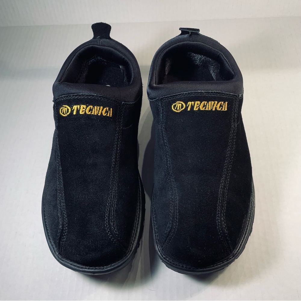 Tecnica Pac Moc Neve Leather Suede Black Comfort Slip On Loafer Bootie